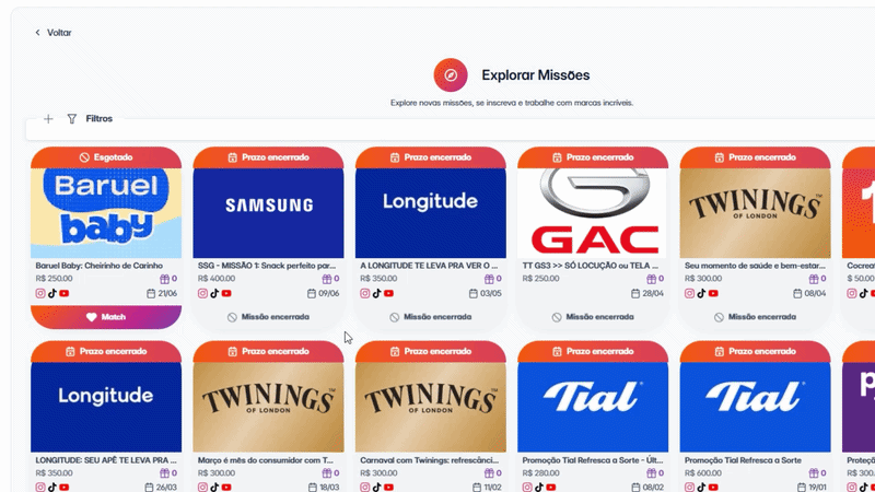 Explorar Missões